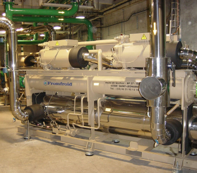 Industrial cooling, ammonia skid, lower loads- Fromfroid